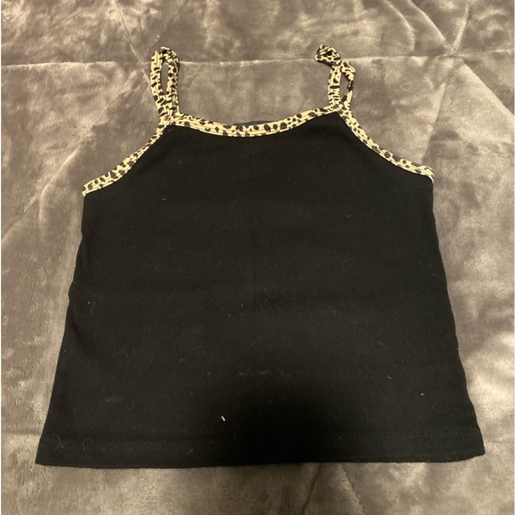 Brandy Melville black and cheetah tank top - Picture 1 of 2